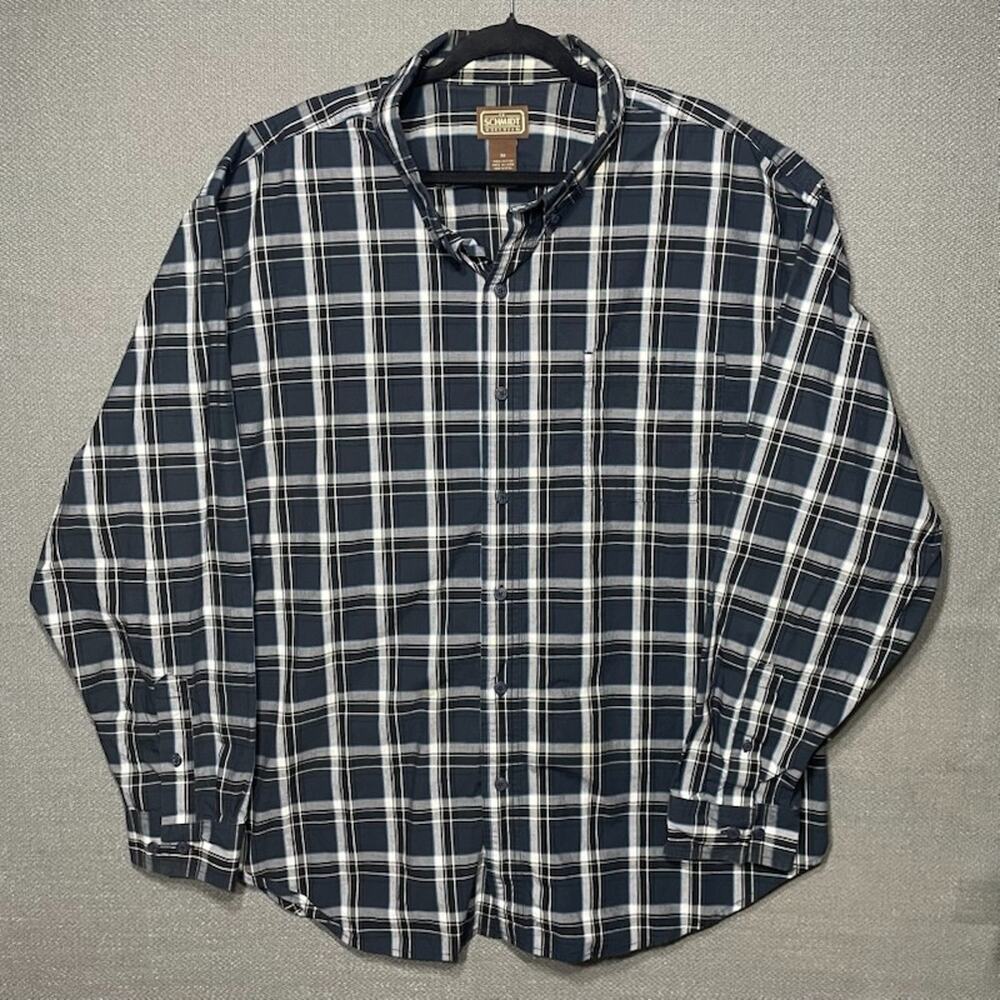 C.E. Schmidt Workwear Men's Big & Tall Size 3X Plaid Flannel Shirt 100% Cotton